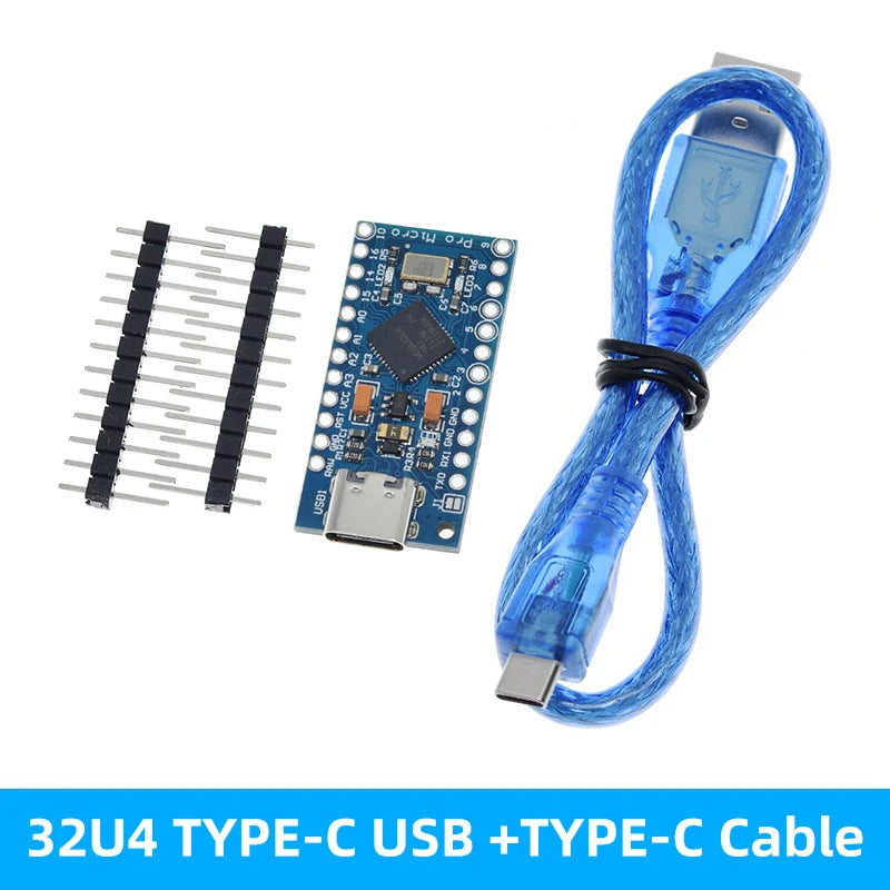 TZT Pro Micro ATmega32U4 5V 16MHz Original Chip Replace ATmega328 For Arduino Pro Mini With 2 Row Pin Header For Leonardo UNOR3