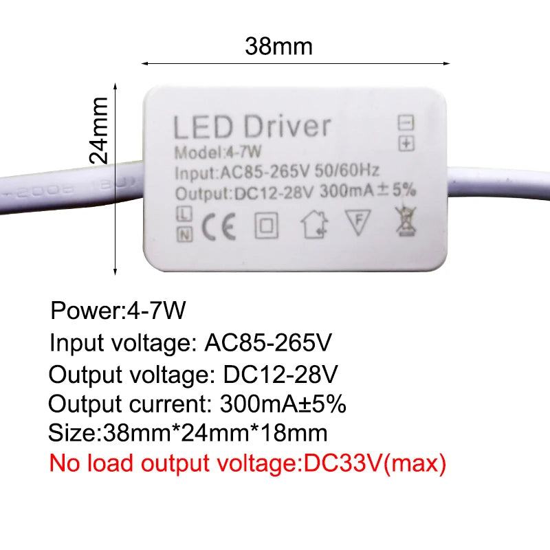 LED Driver 300mA 1W 3W 5W 7W 12W 18W 20W 25W 36W For LEDs Power Supply Unit AC85-265V Lighting Transformers For LED Power Lights