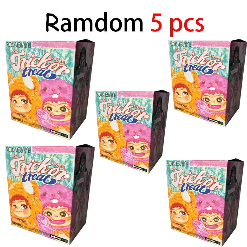 INew Genuine Wakuku Fox And Bunny Trick Treat Series Mystery Box Kawaii Vinyl Doll Plush Toy Kawaii Pendant Collection Toy Gifts