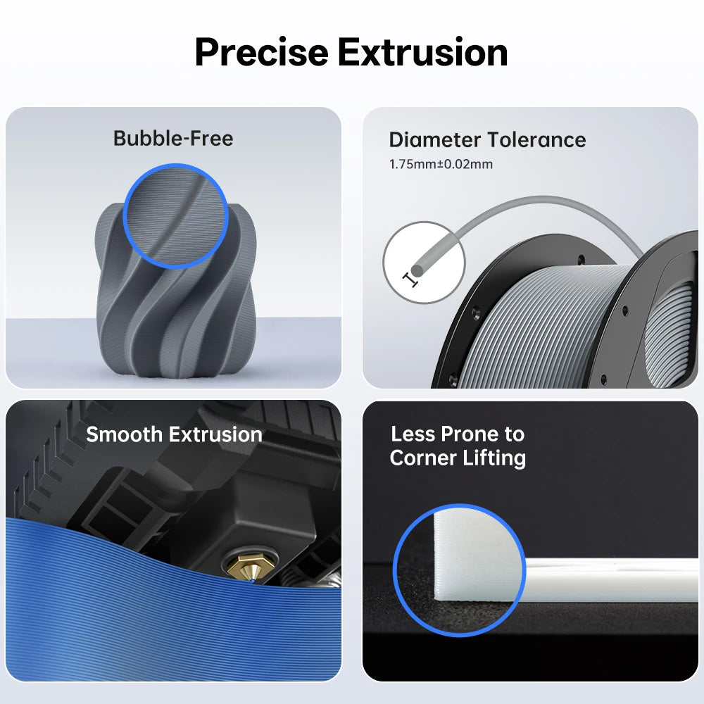 ANYCUBIC 3D Printer Multicolor Filament PLA 1.75mm 1kg/Roll Plastic Rubber Consumables Material For FDM 3D Printer Kobra 2 Pro