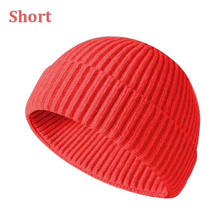 Winter Hats for Men Beanies Skullies Solid Color Short Men's Hat Skullcaps Women's Winter Hat Beanies Knitted Gorros