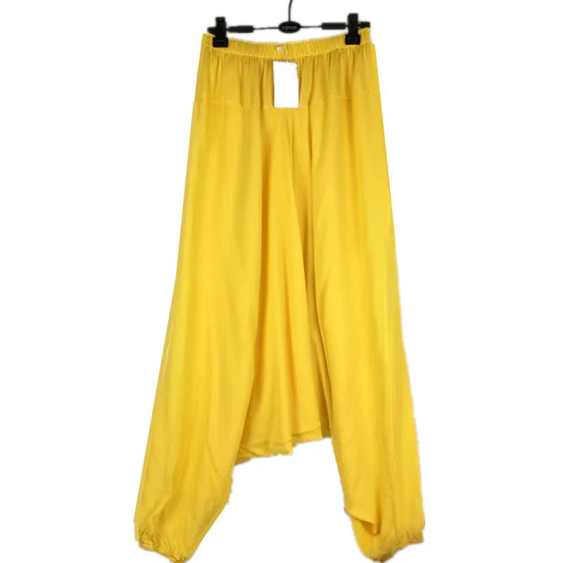 2025 Casual harem plants,loose women casual trousers,wide leg pants,pantskirt,  -  woman Big crotch pants,bloomers