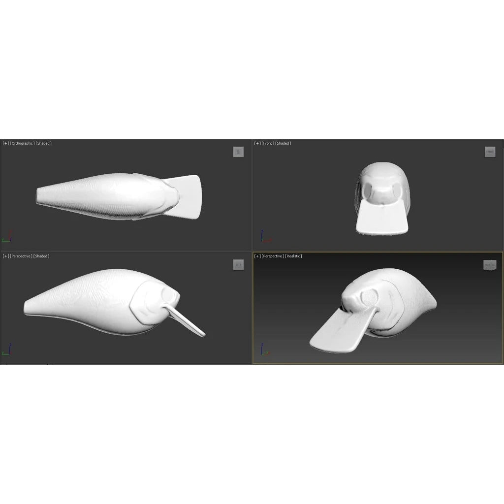 wLure Crankbait Fishing Lure 8.3cm 14.3g Square Bill Fat Body Wobbler 1 Meter Depth #4 Treble Hooks Assorted Colors C429