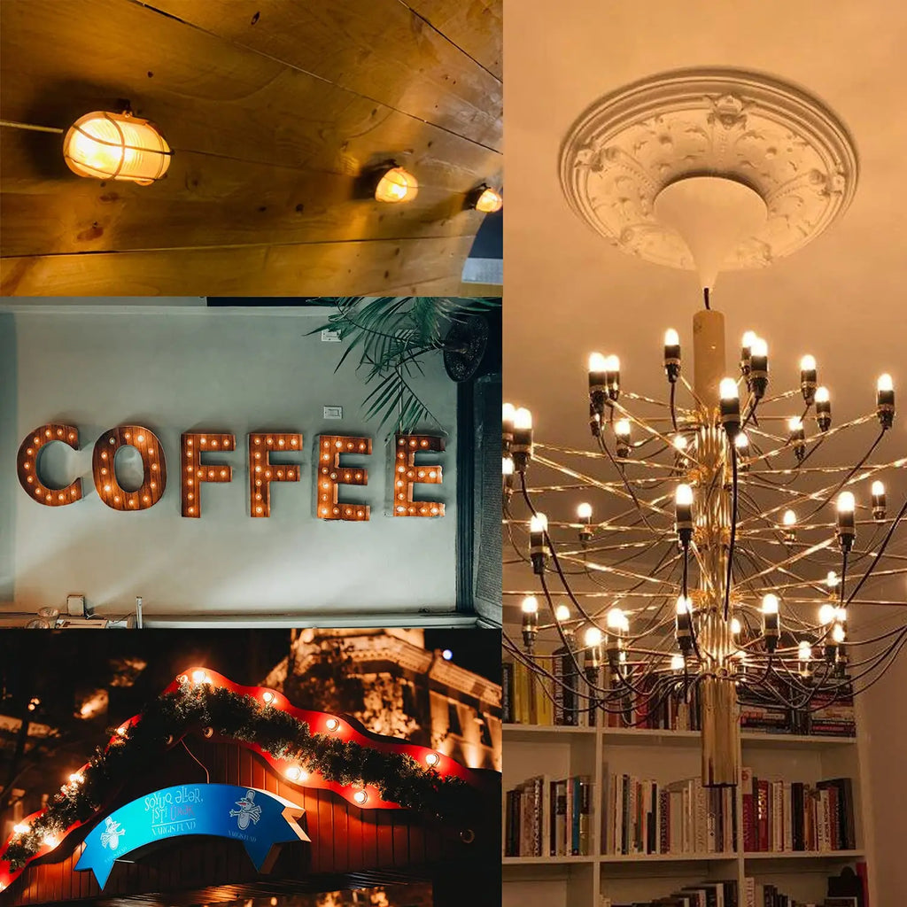 Ganriland Edison Led Candle E12 Light Bulb E14 Effect Dimmable Bulb C7 0.5W T22G 1W Home For Decor Lighting Ampoule Candle Bulb