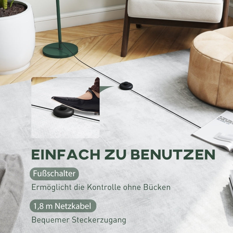 UYHSJK Floor Lamp for Living Room with Round Shade, Reflective Light, Foot Switch, Steel Stand, E27 Base for Bedroom, Office, Green – Free Shipping to Your Home