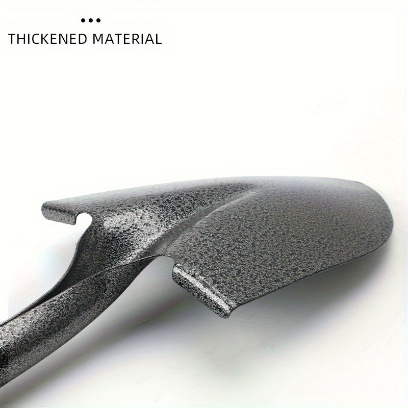 1pc Durable All-Manganese Steel Snow Shovel, Heavy-Duty Metal Ice Scraper for Driveway, Car Emergency, Home & Garden Use - Anti-Fall, Pressure Resistant, One-Piece Forging, Snow Removal Equipment | Functional Shovel | Heavydu