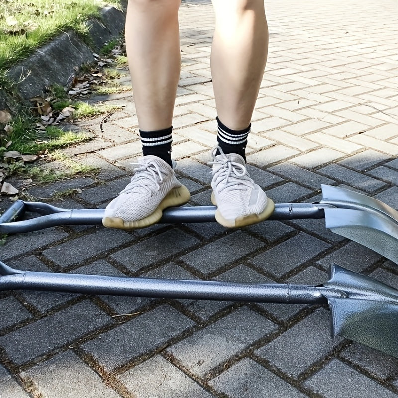 1pc Durable All-Manganese Steel Snow Shovel, Heavy-Duty Metal Ice Scraper for Driveway, Car Emergency, Home & Garden Use - Anti-Fall, Pressure Resistant, One-Piece Forging, Snow Removal Equipment | Functional Shovel | Heavydu