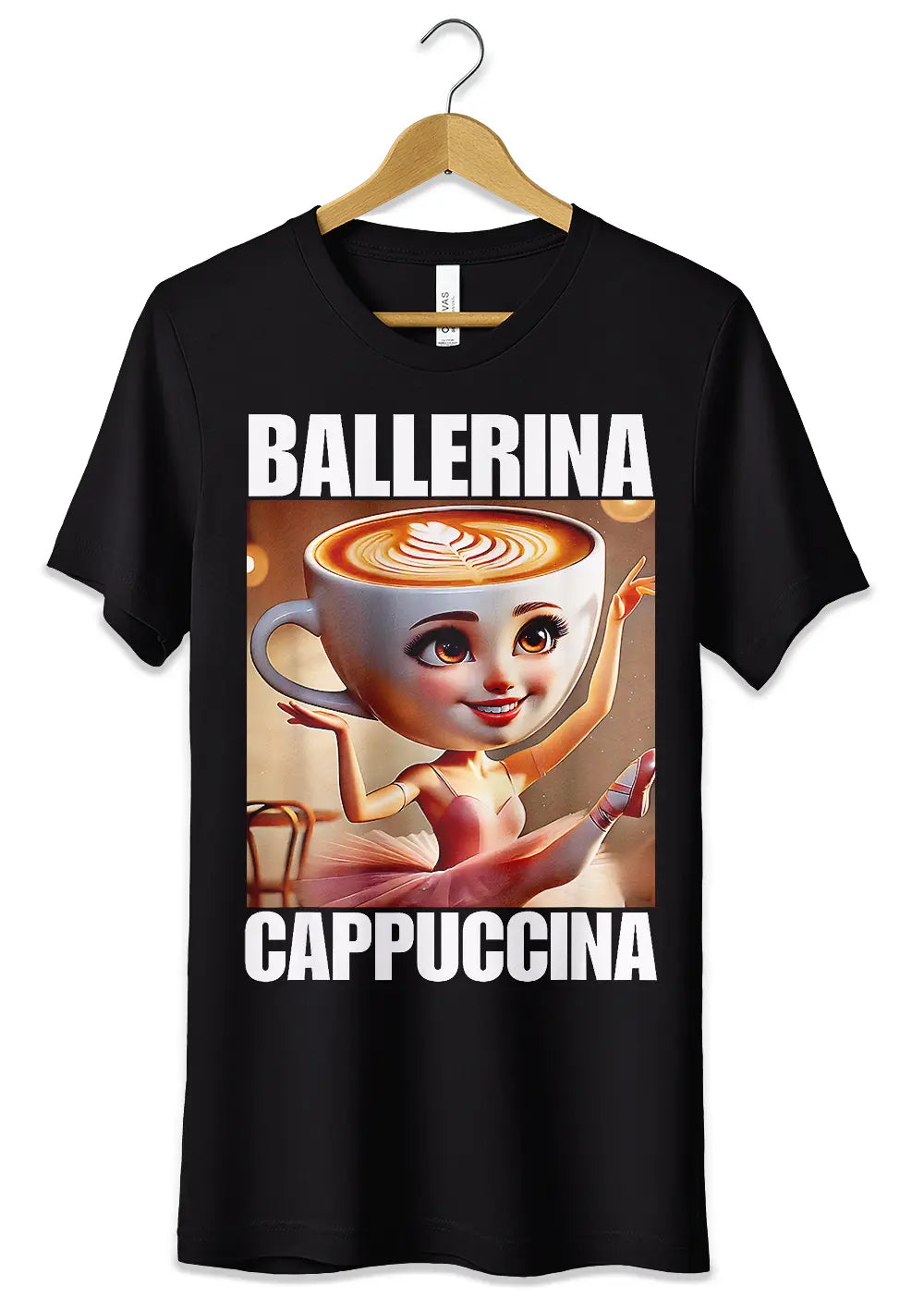 T-Shirt Maglietta Ballerina Cappuccina TikTok Brainrot-0
