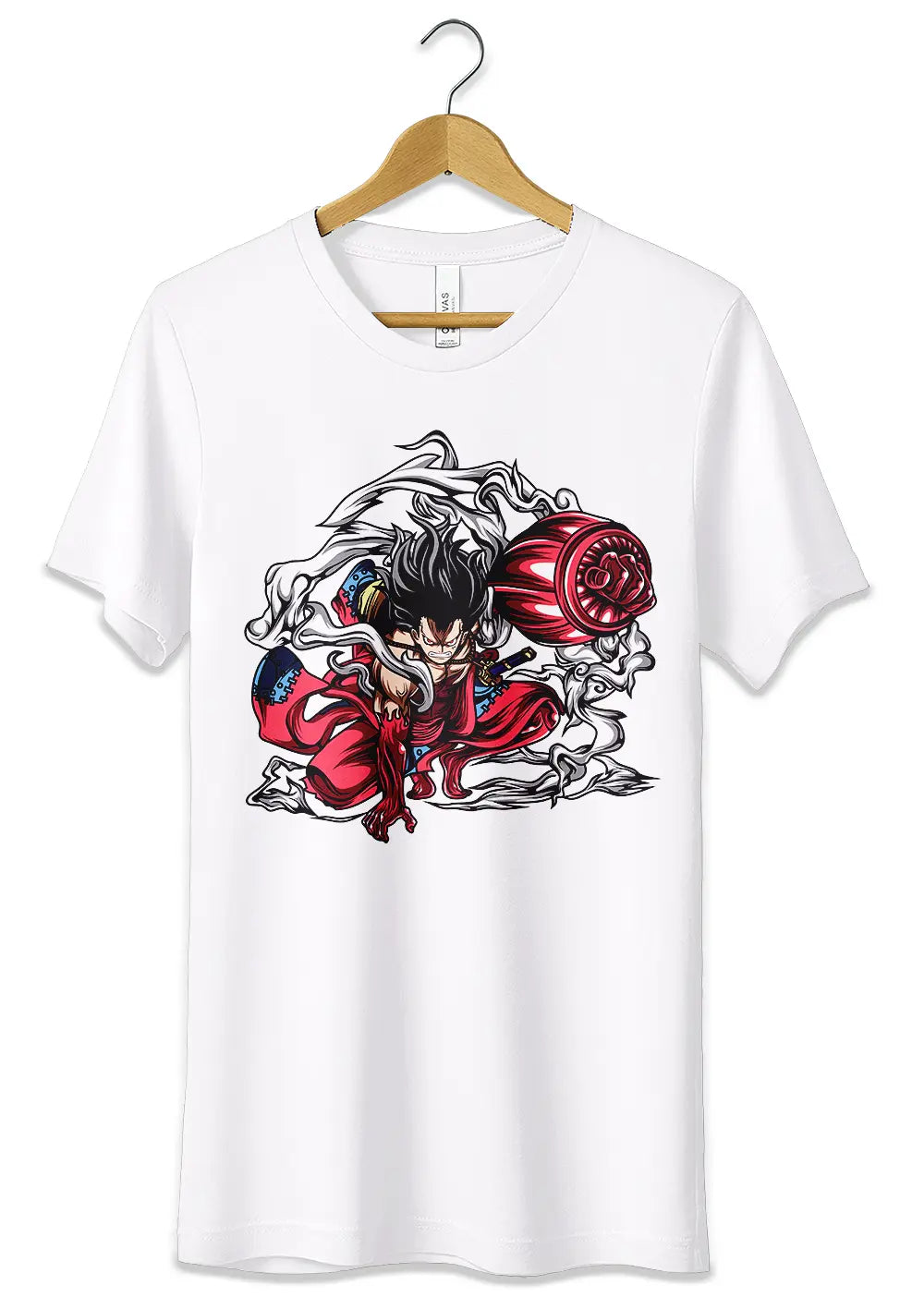 T-Shirt Maglietta Monkey D Luffy Rubber Gear 4 Snakeman One Piece-1