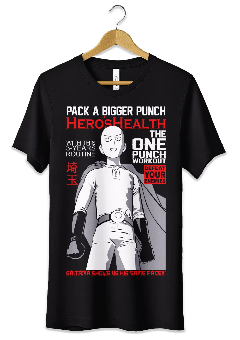 T-Shirt Maglietta Saitama Anime One Punch Man-0